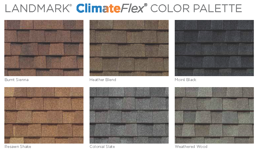 Landmark climateflex color palette